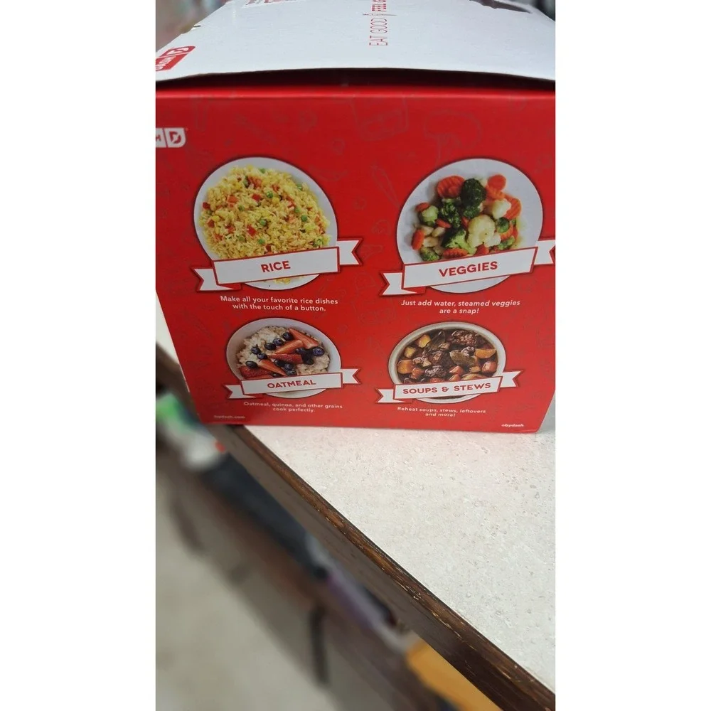 DASH MINI RICE COOKER 2 CUP NONSTICK ELECTRIC COOKER BLACK NEW